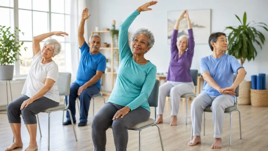 Free Chair Yoga For Seniors 10 Easy Expercises